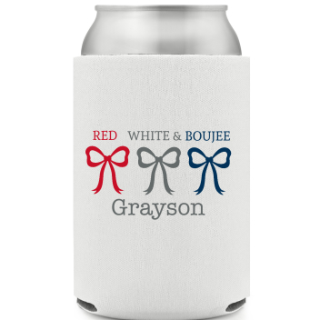 Red White Boujee Full Color Foam Collapsible Coolies All Over Print Style 172449