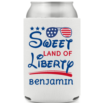 Sweet Land Of Liberty Full Color Foam Collapsible Coolies All Over Print Style 173033