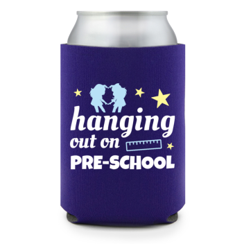 Full Color Foam Collapsible Can Coolers Back To School Hanging Out On Pre-school Style 139594