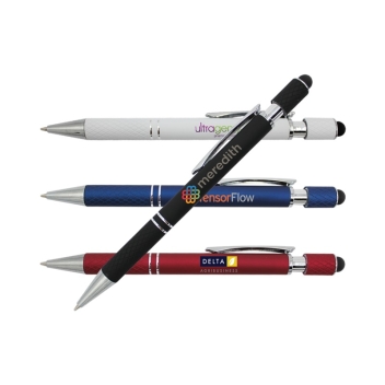 Full Color Halcyon Executive Metal Spin Top Pen With Stylus