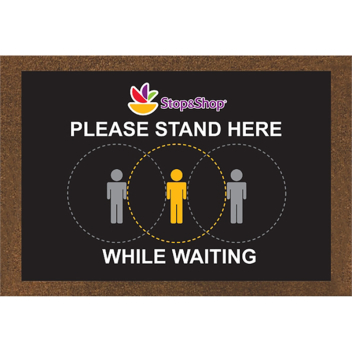 Full Color Logo Social Distancing Mat