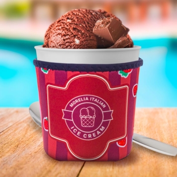 Full Color Neoprene Ice Cream Pint Sleeves