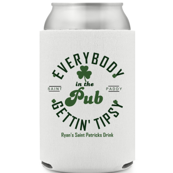 Gettin' Tipsy St. Patrick&rsquo;s Full Color Can Coolers