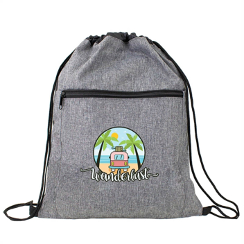 Heather Gray Drawstring Backpacks