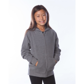 Independent Trading Co. Youth Lightweight Special Blend Raglan Zip Hood - Prm15ysbz