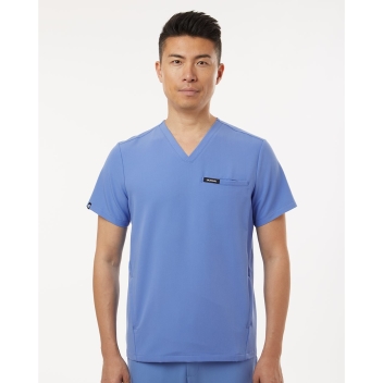 Jaanuu Men's Platt 3-pocket Scrub V-neck Top - M10002