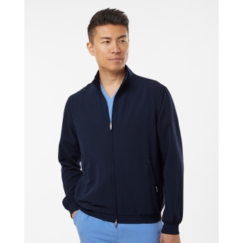 Jaanuu Men's Wolfe Everyday Full-zip 6-pocket Scrub Jacket - M60001