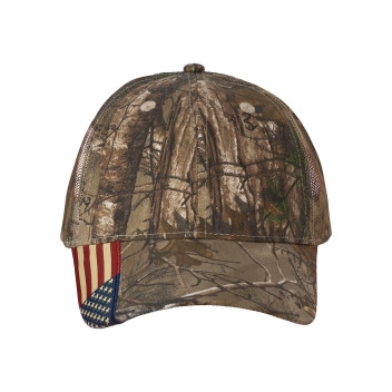 Kati Camo Woven Usa Flag Mesh Cap - Lc350m