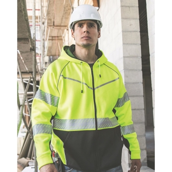 Kishigo Unisex Premium Black Series&reg; Full-zip Hooded Sweatshirt - Js150