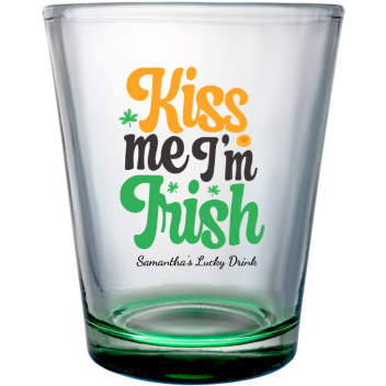 Kiss Me I’m Irish St. Patrick’s Clear Shot Glass