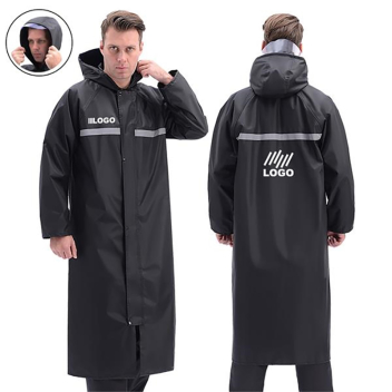 Long Rain Jacket With Hood