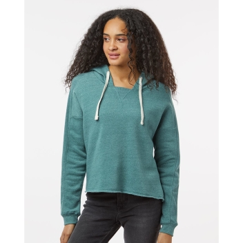 Mv Sport Women's Angel Fleece Crop Hooded Sweatshirt - W23101