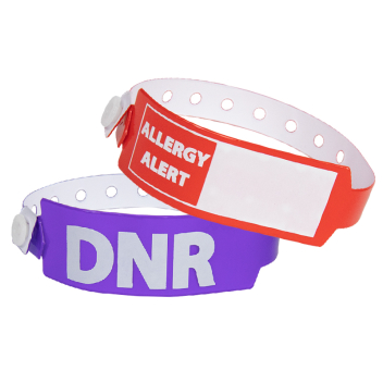 Medical Alert Wide Vinyl Wristbands