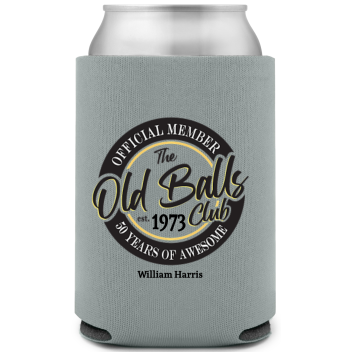 Old Balls Club 50th Birthday Full Color Can Coolers