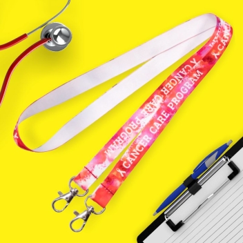 Open Ended Double Clip Full Color Lanyards