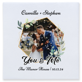 Personalized Photo You And Me Classic Wedding Premium Full Color Napkins