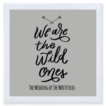 Personalized We Are The Wild Ones Boho Wedding Premium Full Color Napkins