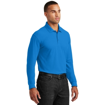 Port Authority Long Sleeve Core Classic Pique Polo.