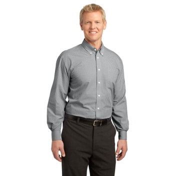 Port Authority Plaid Pattern Easy Care Shirt.