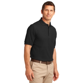 Port Authority Silk Touch Polo With Pocket.