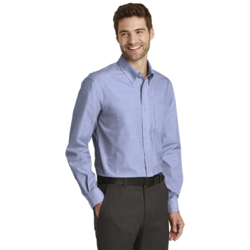Port Authority Tall Crosshatch Easy Care Shirt.