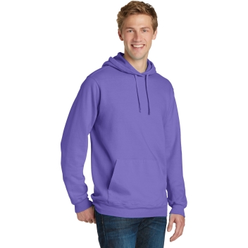 Port & Company Beach Wash Garment-dyed Pullover Hooded Sweatshirt.