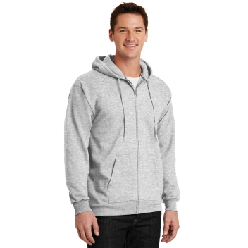 Port & Company Essential Fleece Full-zip Hooded Sweatshirt.