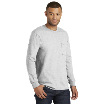 Port & Company Tall Long Sleeve Essential Pocket Tee.