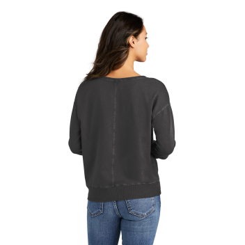 Port & Company Women's Beach Wash Garment-dyed V-neck Sweatshirt