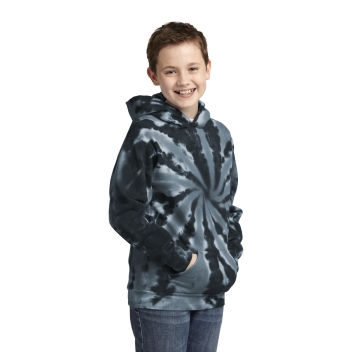 Port & Company Youth Tie-dye Pullover Hooded Sweatshirt.
