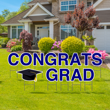 Pre-packaged Congrats Grad Yard Letters