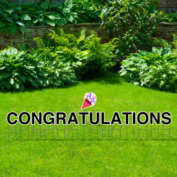 Pre-packaged Congratulations Yard Letters