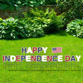 Pre-packaged Happy Independence Day Yard Letters