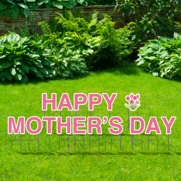 Pre-packaged Happy Mother&rsquo;s Day Yard Letters