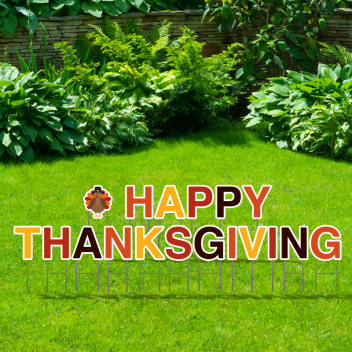 Thanksgiving Yard Letters