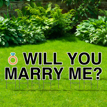 Pre-packaged Will You Marry Me Yard Letters