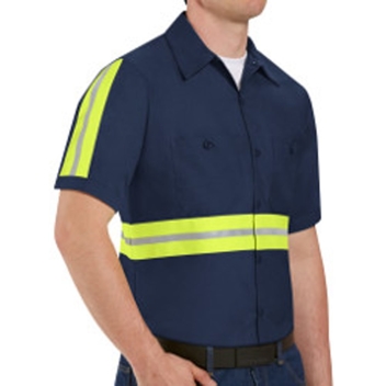 Red Kap Men's Enhanced Visibility Industrial Work Shirt - Sp24e