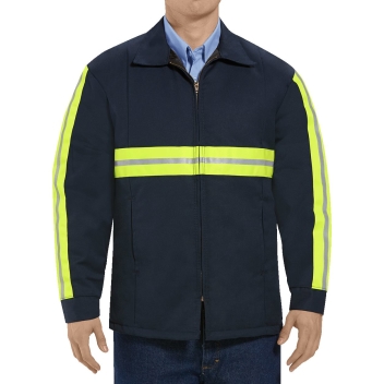 Red Kap Men's Enhanced Visibility Perma-lined Panel Jacket - Jt50en