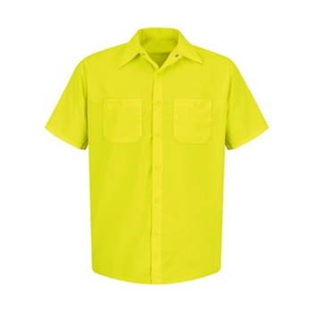 Red Kap Men's Tall Enhanced Visibility Short Sleeve Work Shirt - Ss24t