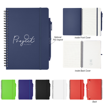 Repreve&reg; Recycled Spiral Notebook With Pen