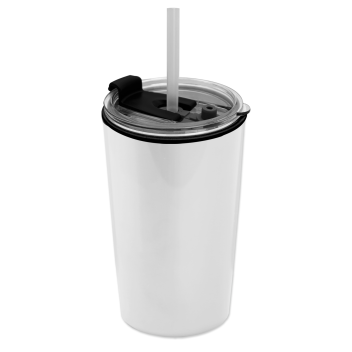 Sentinel 14 Oz. Metallic Tumbler With 2-in-1 Flip And Straw Hole