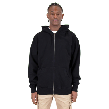 Shaka Wear Men's Garment Dye Double-zip Hooded Sweatshirt