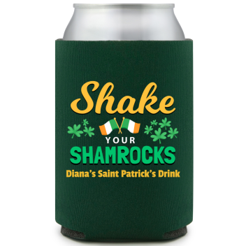 Shake Your Shamrocks St. Patrick&rsquo;s Full Color Can Coolers