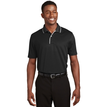 Sport-tek Dri-mesh Polo With Tipped Collar And Piping.