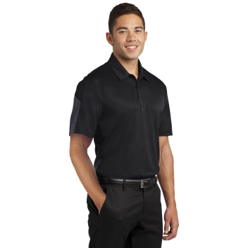 Sport-tek Posicharge Active Textured Colorblock Polo.