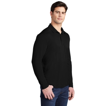 Sport-tek Posi-uv Pro Long Sleeve Polo.