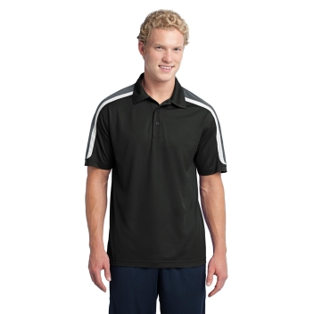 Sport-tek Tricolor Shoulder Micropique Sport-wick Polo.
