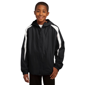 Sport-tek Youth Fleece-lined Colorblock Jacket.