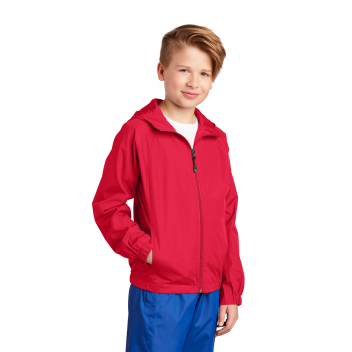 Sport-tek Youth Hooded Raglan Jacket.