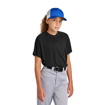 Sport-tek Youth Posicharge Competitor 2-button Henley